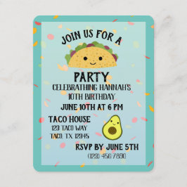 Niedliche Taco-Party Einladung