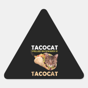 Niedliche Tacokat Taco Katze im Dunkeln Dreieckiger Aufkleber