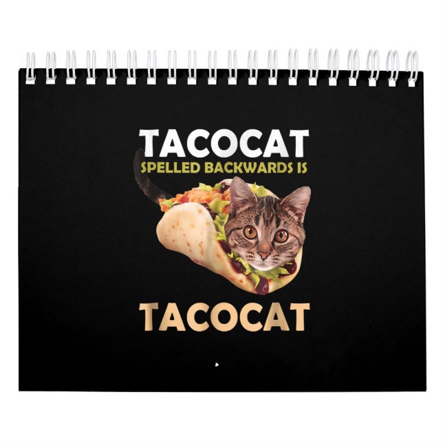 Niedliche Tacokat Taco Katze im Dunkeln Kalender (Titelbild)