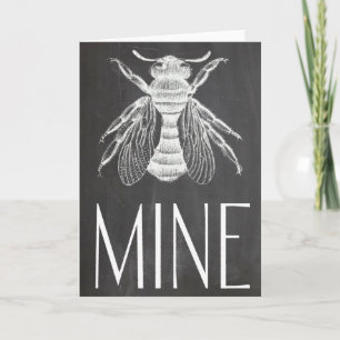 niedliche Tafel zeichnend Bienenminenromantik Feiertagskarte