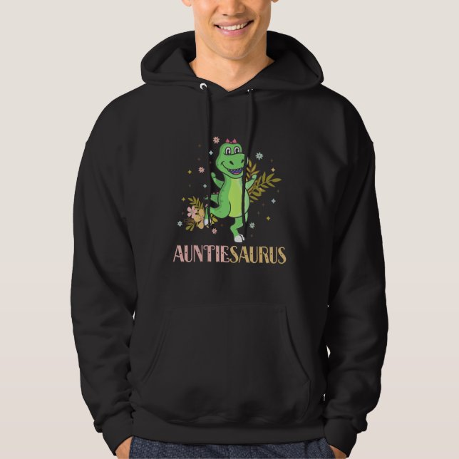 Niedliche Tante Dinosaur Florist Tante Hoodie (Vorderseite)