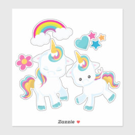 Niedliche Tanzeinheiten Magische Regenbogen & Ster Aufkleber