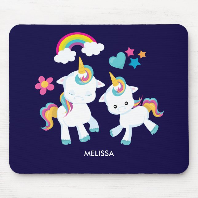 Niedliche Tanzeinheiten Magische Regenbogen & Ster Mousepad (Vorne)