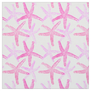 Niedliche Tanzen Starfish haben rosa lila Weiß de Stoff
