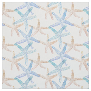 Niedliche Tanzen Starfish haben weißen blauen San Stoff
