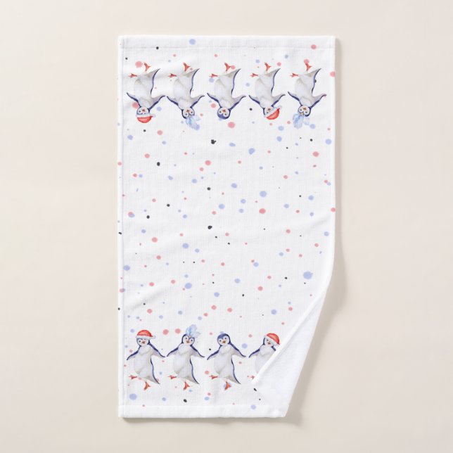 Niedliche Tanzpinguine Weihnachten Handtuch (Handtuch)