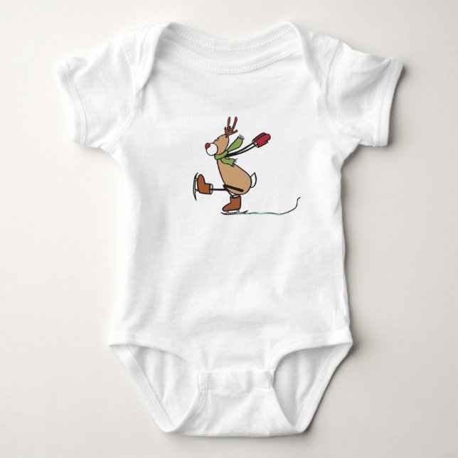 Niedliche Tanzrinne - Weihnachten Baby Strampler (Vorderseite)