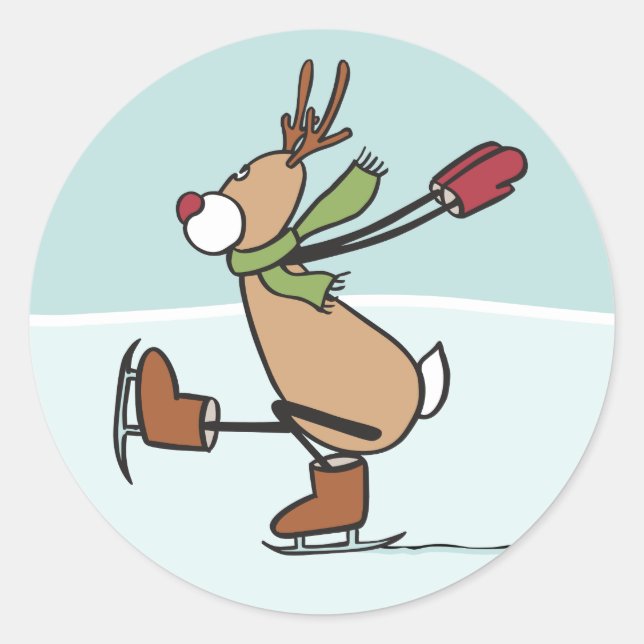 Niedliche Tanzrinne - Weihnachten Runder Aufkleber (Vorderseite)