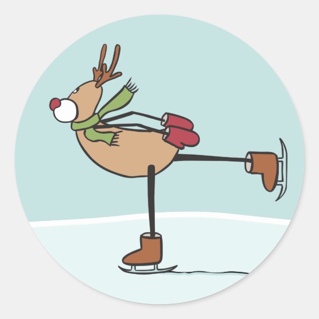 Niedliche Tanzrinne - Weihnachten Runder Aufkleber (Vorderseite)