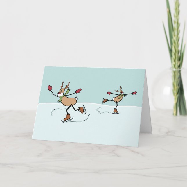 Niedliche Tanzrinne - Weihnachtskarte Feiertagskarte (Vorderseite)