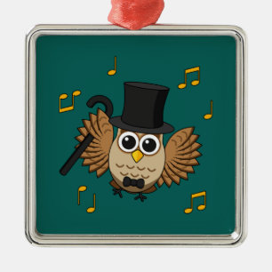 Niedliche Tanzschale mit Musiknoten Cartoon Ornament Aus Metall