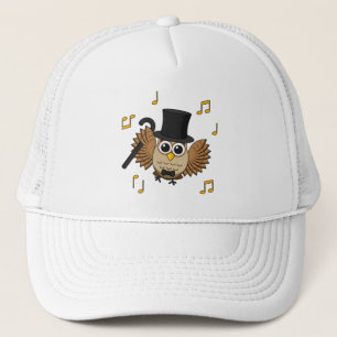 Niedliche Tanzschale mit Musiknoten Cartoon Truckerkappe