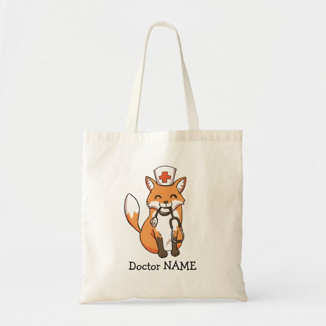 Niedliche Tasche Doktor-Fox Drawing Personalised (Vorne)