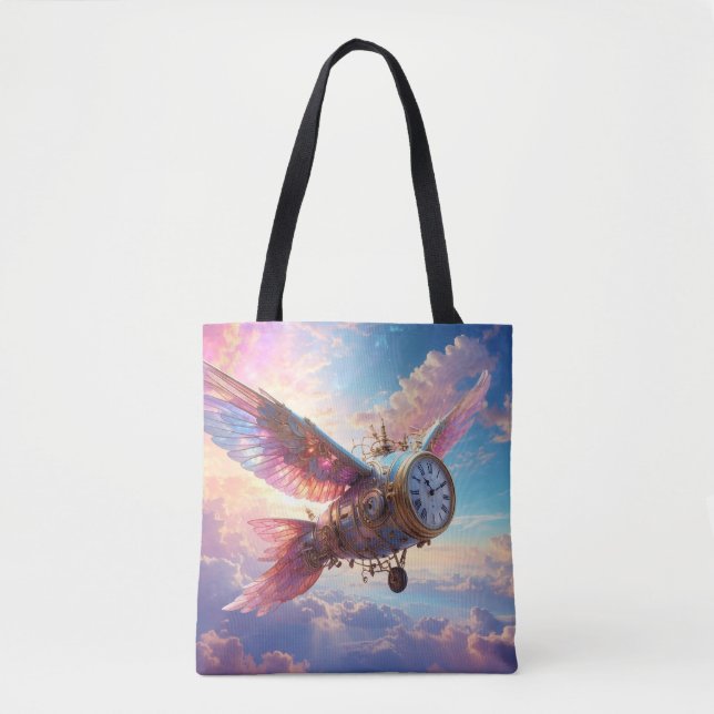 Niedliche Tasche mit fantastischer Flügel- und Uhr (Vorderseite)