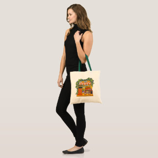 Niedliche Tasche mit Kaffeeboutique-Illustration
