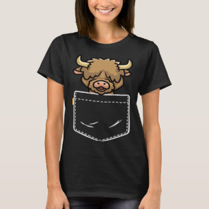 Niedliche Tasche Schottische Highland-Kuh Bauernho T-Shirt