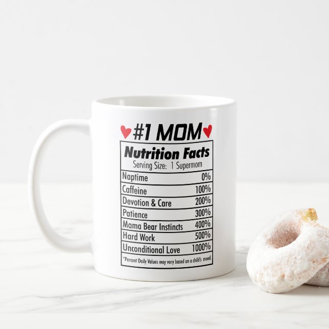 Niedliche Tasse #1 Mama, 11 oz (Mit Donut)