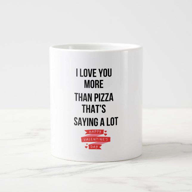 niedliche Tasse an Liebende für den Valentinstag (Vorderseite)