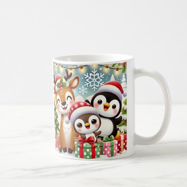 Niedliche Tasse für Weihnachtstiere (Rechts)