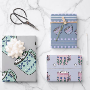 Niedliche Tasse Geschenkpapier Set