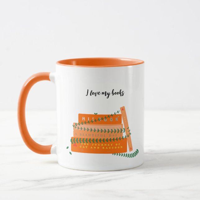 Niedliche Tasse | I Liebe Meine Bücher (Links)