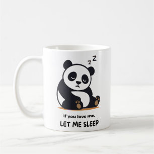 Niedliche Tasse mit schlafendem Panda