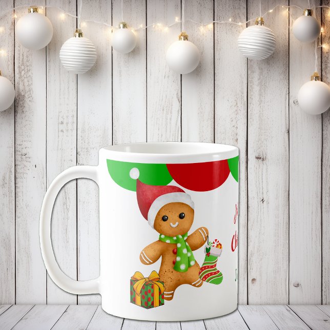 Niedliche Tasse von Santa Gingerbread Man Kid (Von Creator hochgeladen)