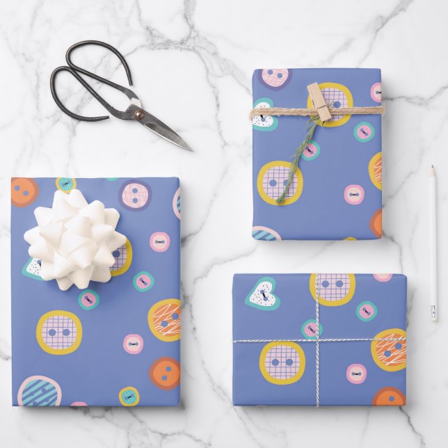 Niedliche Tasten Geschenkpapier Set (Vorderseite)