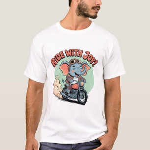 Niedliche Tattooot Elephant Motorrad Laugh T-Shirt