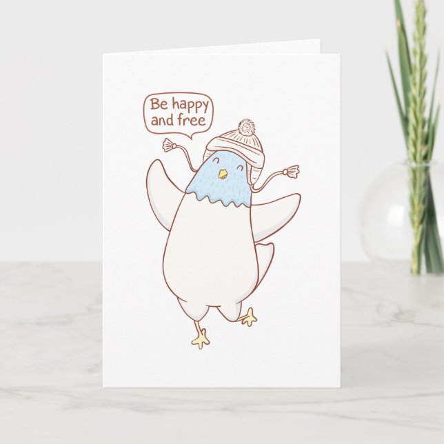 Niedliche Taube Karte (Vorderseite)