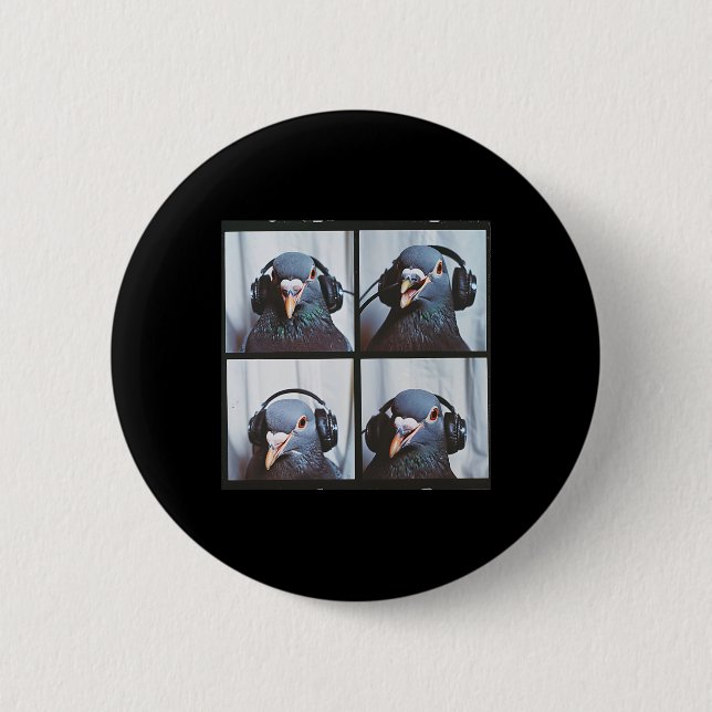 Niedliche Taubengesicht Autismus Sinnesvogel Autis Button (Vorderseite)