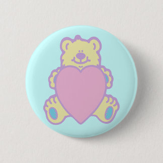 Niedliche Teddy Bär Liebe Herz Button