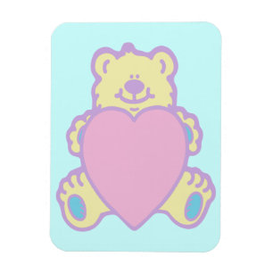 Niedliche Teddy Bär Liebe Herz Magnet