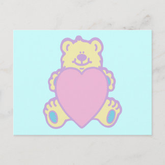 Niedliche Teddy Bär Liebe Herz Postkarte