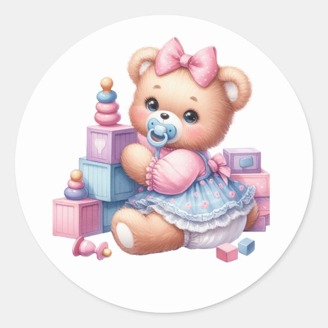 Niedliche Teddy Bär Stickers (Vorderseite)