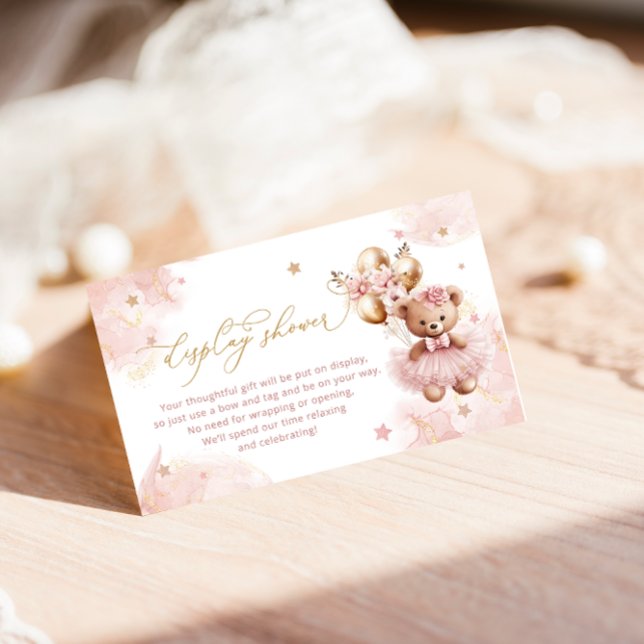 Niedliche Teddy Bären Balloons Display Dusche Begleitkarte (Von Creator hochgeladen)