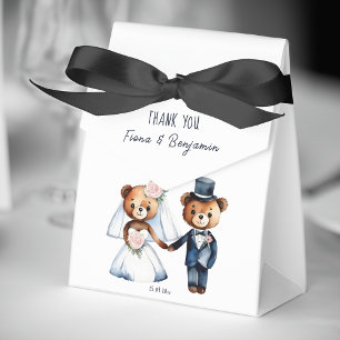 Niedliche Teddy Bären Brautpaare Hochzeit danke Geschenkschachtel