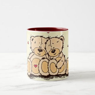 Niedliche Teddy-Bären Zweifarbige Tasse