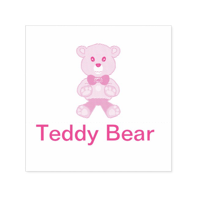 Niedliche Teddy-Bärenselbstklebende Kautschuk-Brie Permastempel (Design)