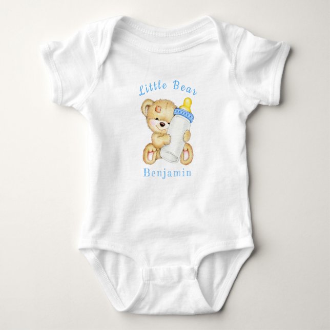 Niedliche Teddy Bear Baby Dusche Baby Bodysuit Baby Strampler (Vorderseite)
