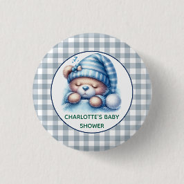 Niedliche Teddy Bear Baby Dusche Button