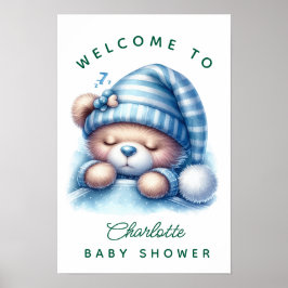 Niedliche Teddy Bear Baby Dusche Poster