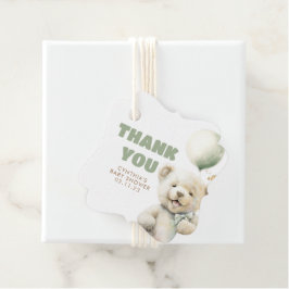 Niedliche Teddy Bear Baby Dusche Vielen Dank Geschenkanhänger