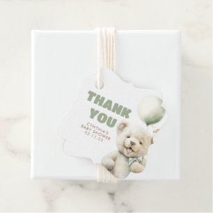 Niedliche Teddy Bear Baby Dusche Vielen Dank Geschenkanhänger