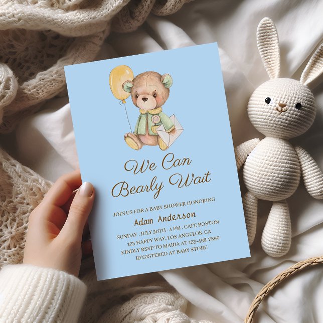 Niedliche Teddy Bear Baby Dusche - wir können früh Einladung (Von Creator hochgeladen)
