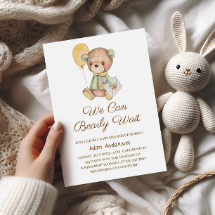 Niedliche Teddy Bear Baby Dusche - wir können früh Einladung