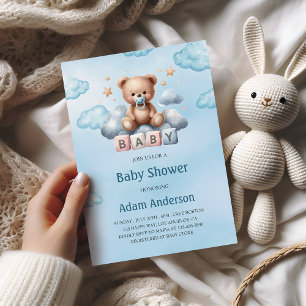 Niedliche Teddy Bear Baby Shower Einladung - Baby 