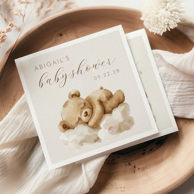 Niedliche Teddy Bear Babydusche Serviette (Von Creator hochgeladen)