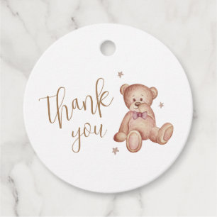 Niedliche Teddy Bear Star Babydusche Vielen Dank Geschenkanhänger