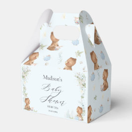 Niedliche Teddy Bears Twins Baby Dusche Hoch Tee P Geschenkschachtel